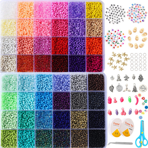 8800+ Pcs 4 Mm 12/0 48 Colores Cuentas De Semillas De Vidrio