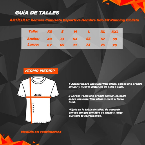 Imagen 5 de 6 de Remera Camiseta Deportiva Hombre Gdo Fit Running Ciclista