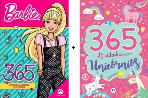 Livro Infantil 365 Atividades Barbie Para Pintar