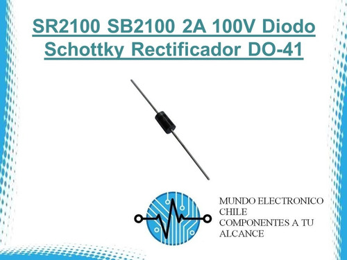 2 X Sr2100 Sb2100 2a 100v Diodo Schottky Rectificador Do-41