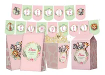 Comprar Kit Imprimible Animales Selva Texto Editable Cumple Bautismo