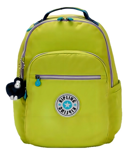 Mochila Kipling Seoul Seoul Color Verde Lima Diseño Lisa 27l
