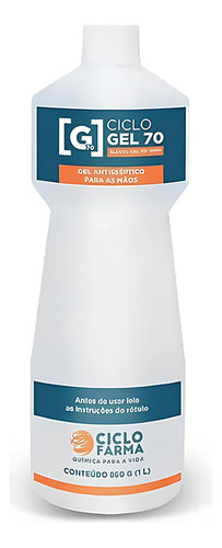Álcool Gel 70º C/pump Ciclo Farma - 860g