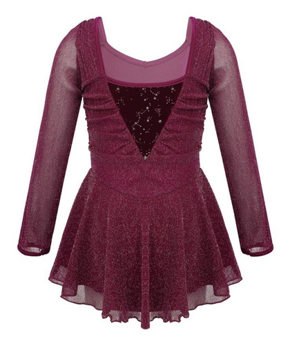 Imagem 2 de 4 de Vestido Infantil Profissional Balé Ballet Patinação Lurex