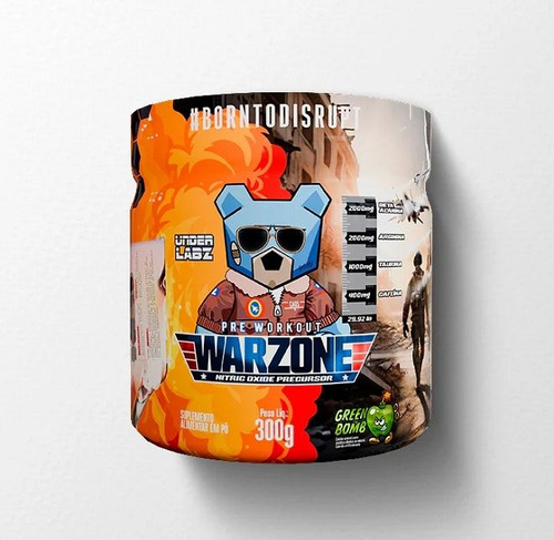 Warzone Pre Workout (300g) - Sabor: Green Bomb Green Bomb