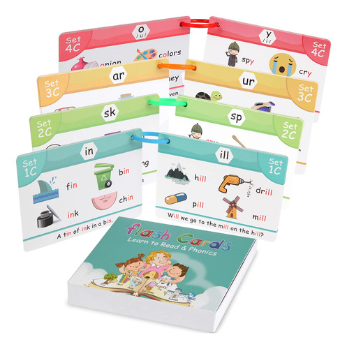 Tarjetas De Memoria Phonics Para Nios De 4 A 8 Aos, Aprenden