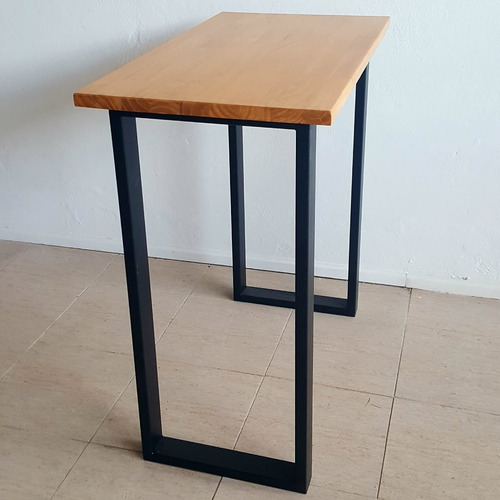 Imagen 4 de 10 de Desayunador Malcom 40x120cm Industrial Madera Guayubira