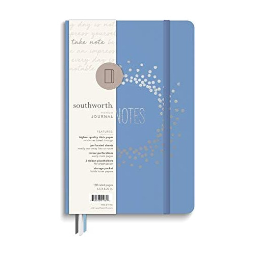 Diario Premium, 5.5  X 8.25 , Diseño Periwinkle Burst,...