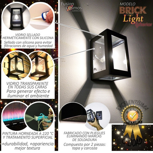 Imagen 6 de 10 de Artefacto Iluminación Exterior Iluminación Led 10w Pack X13u