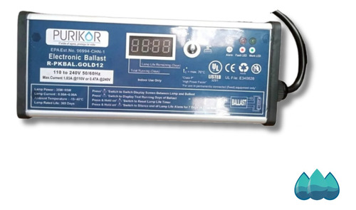 Imagen 3 de 3 de Balastro Repuesto Lampara Uv De 35 A 95 W Gold12 Purikor