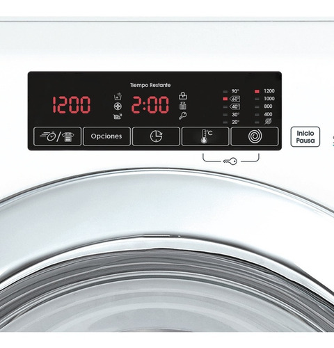 Imagen 3 de 5 de Lavarropas Candy Gvs128tc3 8kg 1200rpm Smart Nfc Frontal