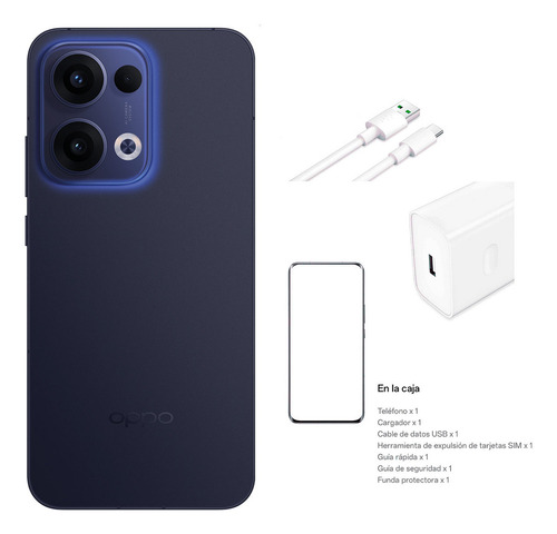 Oppo Reno13 5g Azul 12gb Ram Ip69 Carga 80w Cámara 50mpx Batería De 5600mah