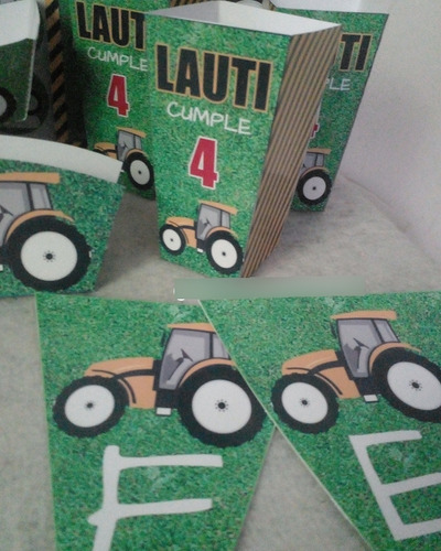 Cotillon Infantil Personalizado + Souvenirs Tractor Grua