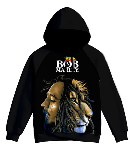 Moletom Reggae Bob Marley Com Leão De Judá