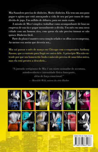 A garota do calendário: Março, de Carlan, Audrey. A garota do calendário (3), vol. 3. Editorial Verus Editora Ltda., capa mole em português, 2016