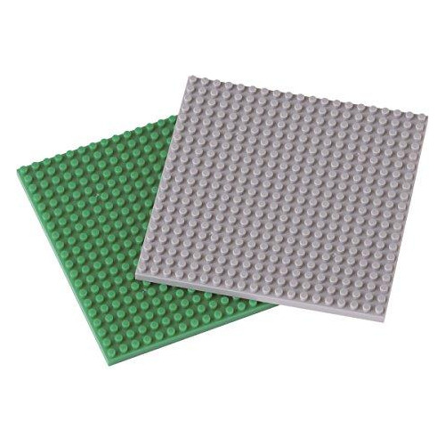 Set 2 Placas Base Nanoblocks 20 X 20 Color Gris, Verde