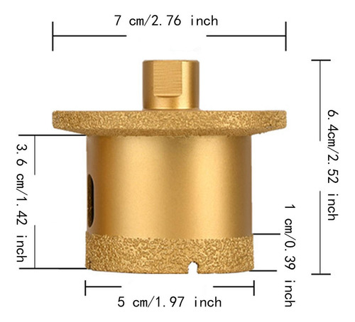 B Diamond Holesaw Sutad Core Bits Multipurpose M10 50 Mm