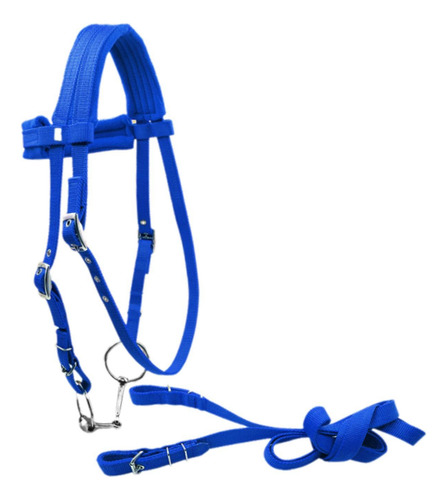 Brida De Caballo Con Rienda, Cuerda Para Montar A Azul