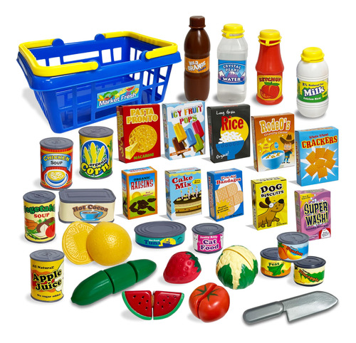 Small World Toys Living -get To The Grocer Shopping Basket P