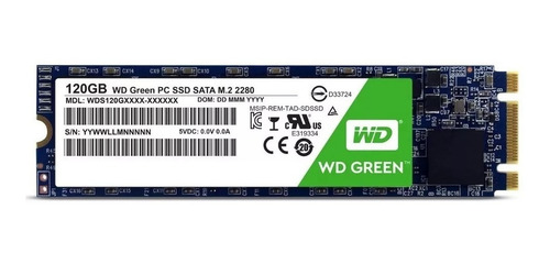 Disco sólido interno Western Digital WD Green WDS120G2G0B 120GB verde