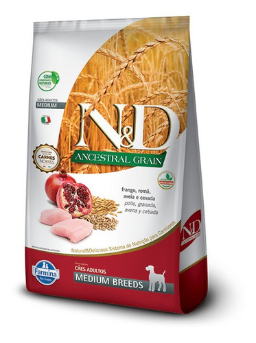 Comida Para Perro Nd Ancestral Grain Canine Adult Frango Med