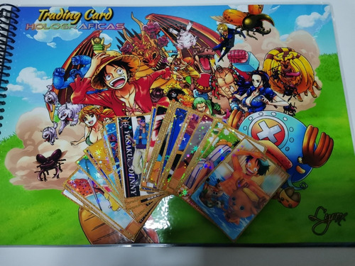 Coleccionador One Piece Holográfico 80 Trading Cards Anime