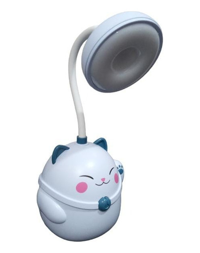 Lampara Led Luz De Noche Infantil Recargable Velador Gatito