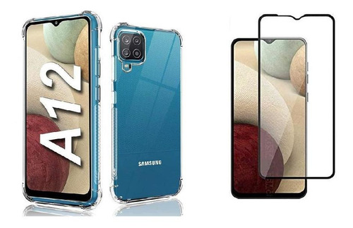 Capa Anti Shock E Pelicula 3d Samsung Galaxy A12 Tela 6,5