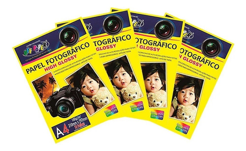 150 Folhas Papel Fotográfico High Glossy Off Paper 180g