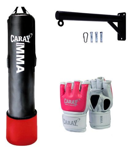 Saco De Boxeo Caray Extralargo+base Metálica+guante De Mma