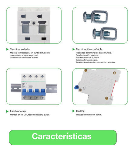 Interruptor Automático Ebasee 1x 16a Curva C 6ka Certificado