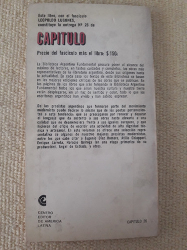 La Prosa Modernista - Capitulo - Biblioteca Arg. Fundamental (Usado)
