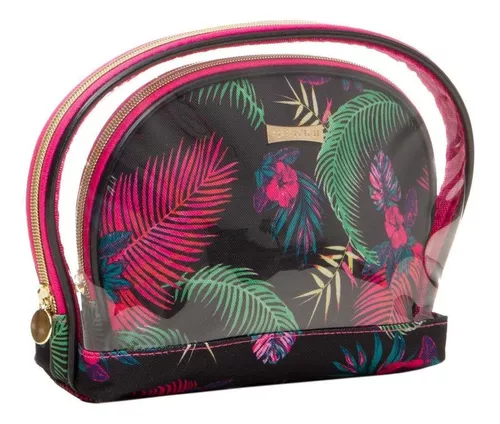 Neceser mujer Sestini Necessaire basica 2 pecas - neon libertad floral