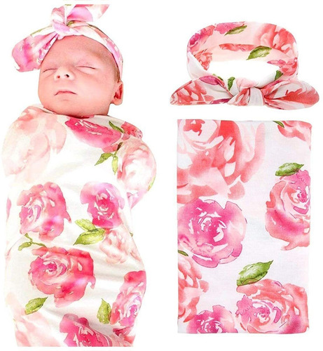 Âbaby Swaddle Blanket Wraps Con Diadema, Reciã©n Nacido...