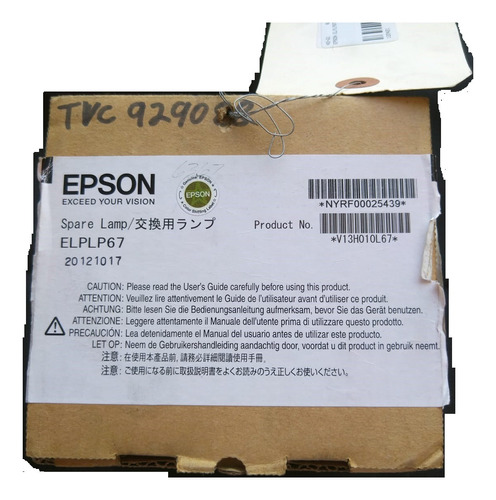 Lámpara S12+ X12+ Proyector Original Epson Elplp67 Ex3210 Ex