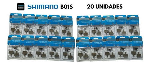 20 Pares Pastilha Freio Disco Shimano B01s Mt200 M395 Deore