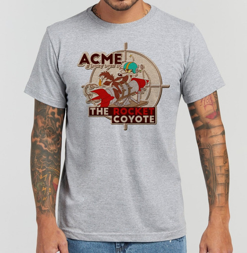 Camiseta Camisa Looney Tunes Wile Coyote Acme Desenho Anime Nerd Série Filme Pernalonga