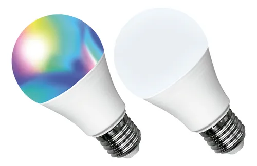 Kit De 2 Bombillos Wifi Inteligente Led Alexa Google Home 9 Luz