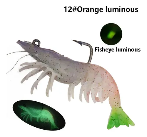 comprar Señuelo Pesca Camarón Flexible Fluorescente 9cm 12g