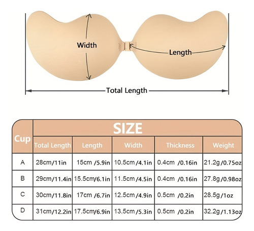 Subject Sujetador De Silicona Push-up Adhesivo Para Mujer -
