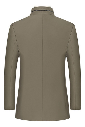 Blazer De Negocios Informal Con Cuello Alto Para Hombre