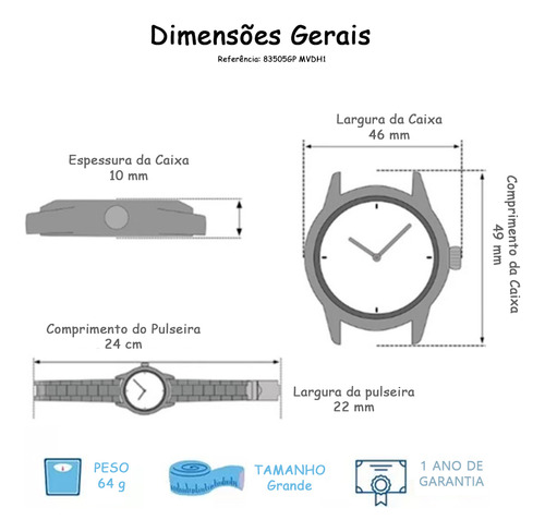Relógio Mondaine Masculino Analógico 83505gp Mvdh1