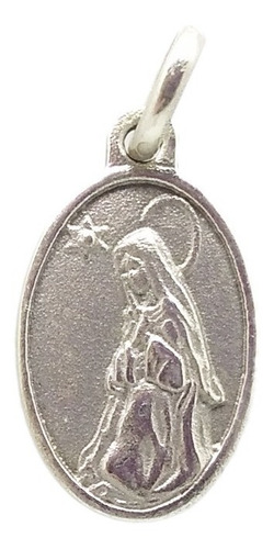 Medalla Virgen Del Cerro Salta - Plata 925 - 20mm - Oval