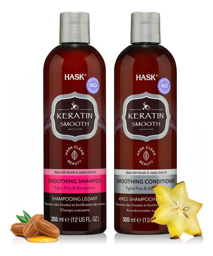 Conjunto De Shampoo E Condicionador Hask Keratin Smoothing