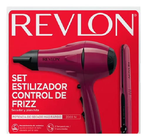 Revlon Secador Pelo + Planchita Control Frizz I289rvdr5230