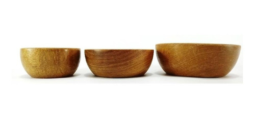 Cazuelas Cuenco De Madera Dip O Velas Pack X 3 Medidas 6u