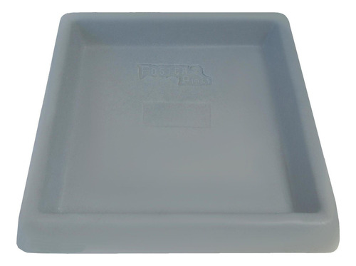 Prato Base Quadrado Vaso De Planta Polietileno 24 Cm Cinza