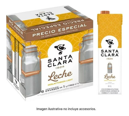 Pack Leche Santa Clara Deslactosada Light 6 Piezas