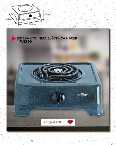 Cocineta Eléctrica 1 Puesto Haceb Estufa