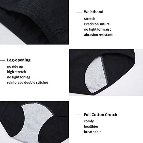 Pack De 5 Bragas Protectoras De Para El Período Niña Grande